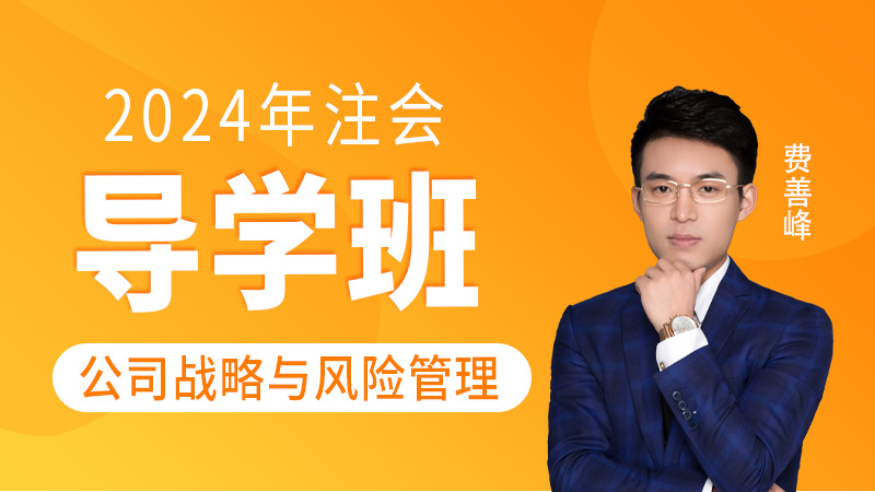2024年注会-战略-导学班-费善峰